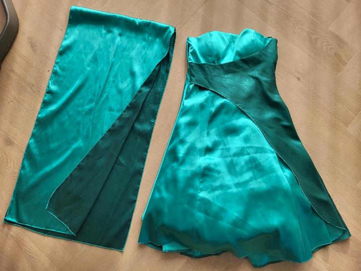 Galajurk, Kleding | Dames, Gelegenheidskleding, Zo goed als nieuw, Galajurk, Maat 38/40 (M), Groen, Ophalen