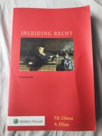 A. Ellian - Inleiding Recht, Boeken, Ophalen of Verzenden, Zo goed als nieuw, A. Ellian; P.B. Cliteur