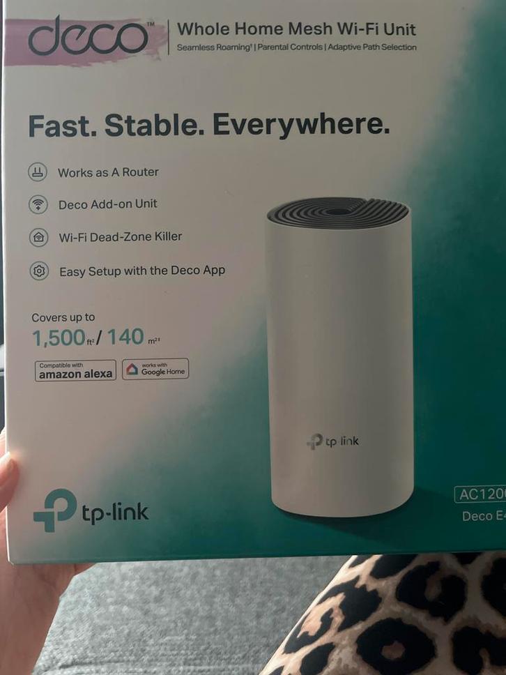 TP-Link Deco E4 Mesh WiFi Systeem, Computers en Software, Routers en Modems, Nieuw, Router, Ophalen of Verzenden