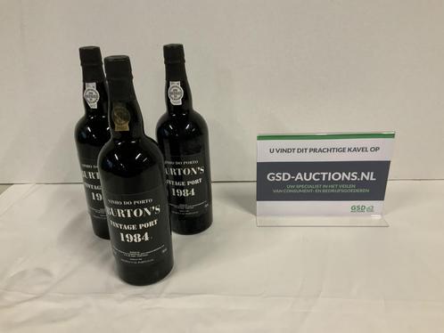 3 flessen Burtons - Vintage port, Verzamelen, Wijnen