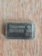 50 gram 999 zilverbaar Degussa, Zilver, Verzenden