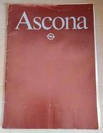 Folder Opel Ascona C type 1982 vintage - 26 blz, Gelezen, Opel, Opel, Ophalen of Verzenden
