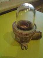 Messing machinekamerlamp vintage, Ophalen of Verzenden, Gebruikt