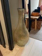 Grote glazen vaas, Ophalen, Geel, 75 cm of meer, Glas