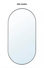 Zwarte ovale spiegel, Huis en Inrichting, Woonaccessoires | Spiegels, Ophalen, Minder dan 50 cm, Zo goed als nieuw, Minder dan 100 cm