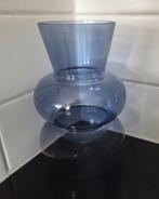 Blauw glazen vaasje, Huis en Inrichting, Woonaccessoires | Vazen, Ophalen, Blauw, Minder dan 50 cm, Glas