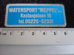 folie sticker watersport meppel kastanjelaan 19, Verzamelen, Stickers, Verzenden, Zo goed als nieuw, Bedrijf of Vereniging