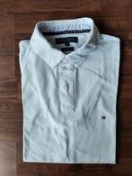 Tommy Hilfiger polo overhemd lichtblauw/wit fijn gestreept, Maat 52/54 (L), Blauw, Tommy Hilfiger, Ophalen of Verzenden