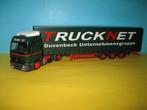 Trucknet  MERCEDES actros met oplegger  Herpa, Ophalen of Verzenden, Zo goed als nieuw, Bus of Vrachtwagen, Herpa