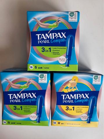 Tampax pearl compak 3 in1 beschikbaar voor biedingen