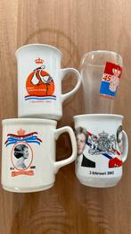Mokken en glas van koningshuis, Verzamelen, Koninklijk Huis en Royalty, Ophalen of Verzenden, Zo goed als nieuw, Servies