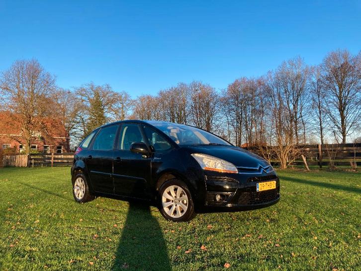 Citroën C4 Picasso 1.8 16V 2008 Zwart LPG Trekhaak, Auto's, Citroën, Particulier, C4, Airconditioning, Bluetooth, Centrale vergrendeling