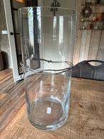 Hoge glazen vaas - sfeervol met lichtjes!, Huis en Inrichting, Woonaccessoires | Vazen, Gebruikt, Overige kleuren, Ophalen of Verzenden