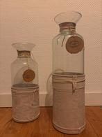 Glazen vazen set, Huis en Inrichting, Ophalen, Gebruikt, Overige kleuren, Glas