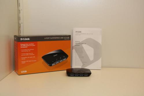 D-Link DUB-1340 USB 3.0 Hub, 4 poort. Nieuw in doos., Computers en Software, Dockingstations, Nieuw, USB-hub, Ophalen of Verzenden