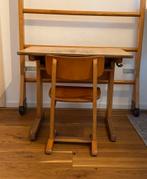 Vintage schooltafel en stoeltje, Ophalen, Gebruikt, Tafel(s) en Stoel(en)