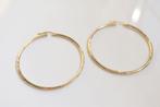 Big Hoops | 14 Karaat Grote Gouden Bewerkte Oorbellen, Ophalen of Verzenden, Zo goed als nieuw, Goud, Goud
