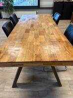 Vergadertafel met 4 stoelen - 240x100cm, Ophalen, Gebruikt, 100 tot 150 cm, 200 cm of meer