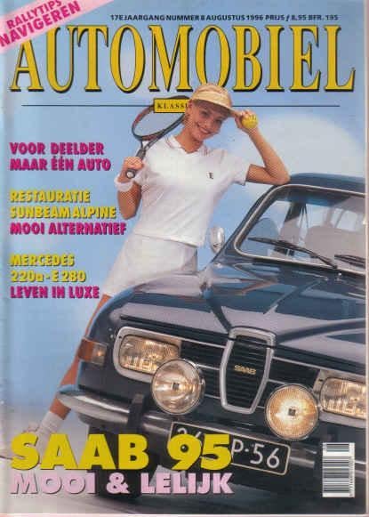 Automobiel 8 1996 : Saab 95 - Mercedes Benz 220 - Moretti, Ophalen of Verzenden, Gelezen, Algemeen