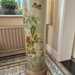 Unieke art nouveau plantenzuil met bloemen vlinders vogel, Ophalen, Zo goed als nieuw, Binnen