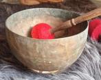 Klankschaal Tibetaans oud 17cm 750gr, Antiek en Kunst, Ophalen of Verzenden