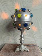 Vintage Marrokaanse Lamp met Sterren en Gekleurd Glas, Antiek en Kunst, Ophalen of Verzenden