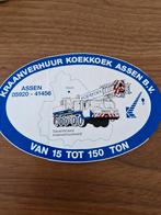 635, Sticker Kraanverhuur Koekoe Assen B.V., Ophalen of Verzenden, Zo goed als nieuw, Overige typen