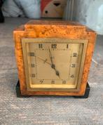 Klok Art Deco Amsterdamse school antieke tafel klokje., Antiek en Kunst, Antiek | Klokken, Ophalen of Verzenden