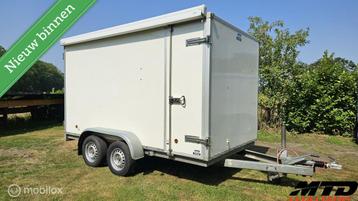 XXL gesloten aanhanger 350x190x190! Met luifel én zijdeur beschikbaar voor biedingen