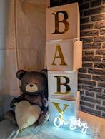Kartonnen dozen met baby erop, Ophalen of Verzenden, Zo goed als nieuw, Versiering, Geboorte of Huwelijk