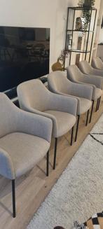 Eleonora Paul eetkamerstoel taupe 4 of 6 prijs p.s. nieuw!, Ophalen, Nieuw, Metaal, Minder dan 150 cm