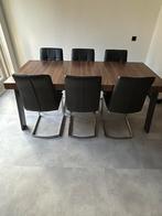 Eethoek met extra (nieuw) tafelblad, Huis en Inrichting, Complete eetkamers, Ophalen, Gebruikt, 4 tot 6 stoelen