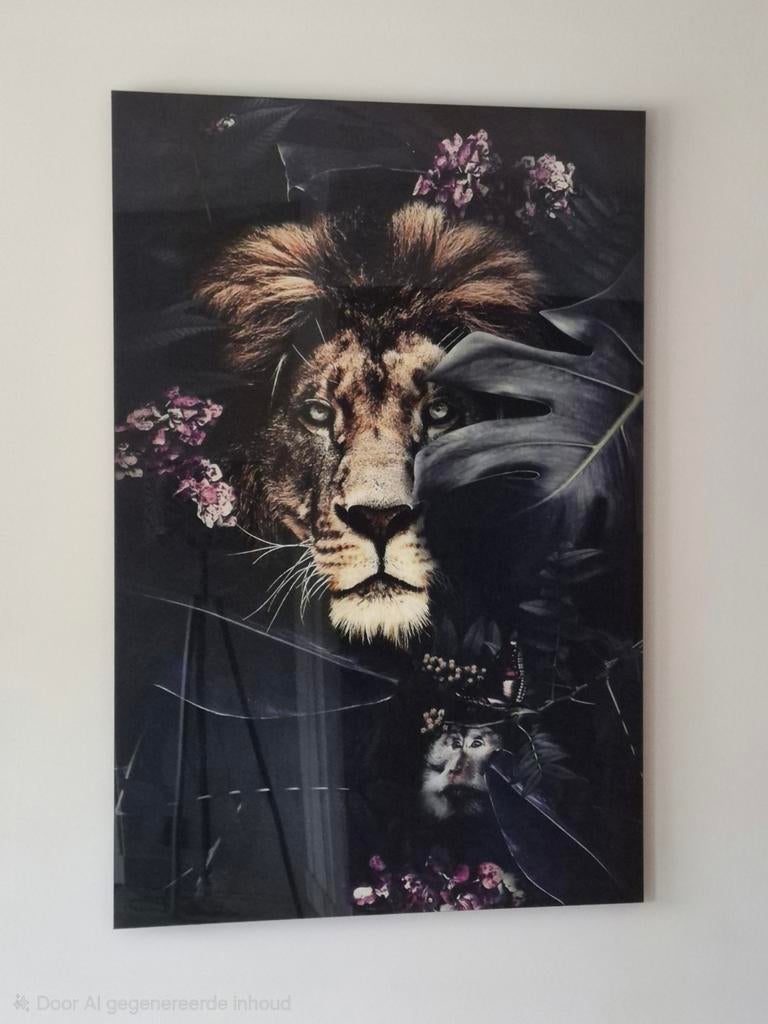 Plexiglas wanddecoratie "Leeuw"  nieuw in doos!, Ophalen of Verzenden