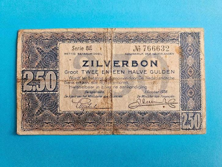 2,5 gulden biljet / zilverbon / 2 1/2 gulden, Postzegels en Munten, Bankbiljetten | Nederland, Los biljet, 2½ gulden, Ophalen of Verzenden