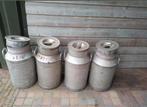 4 aluminium 30,liter melkbus/melkbussen in zeer goede staat, Tuin en Terras, Tuinwanddecoratie, Ophalen of Verzenden, Zo goed als nieuw