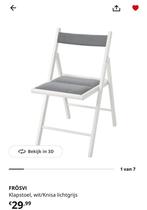 2x Ikea FRÖSVI / FROSVI Klapstoel, Ophalen, Zo goed als nieuw, Wit, Twee