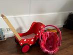 Houten poppenwagen & babyborn poppen maxicosi, Kinderen en Baby's, Speelgoed | Poppen, Ophalen, Gebruikt, Babypop