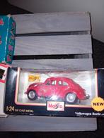 Nieuwe VW Kever in doos - Rood, Hobby en Vrije tijd, Modelauto's | 1:24, Ophalen of Verzenden