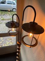 Industriële Staande Lamp met 2 Lichtpunten, Huis en Inrichting, Lampen | Vloerlampen, Ophalen, Gebruikt, Metaal, 150 tot 200 cm