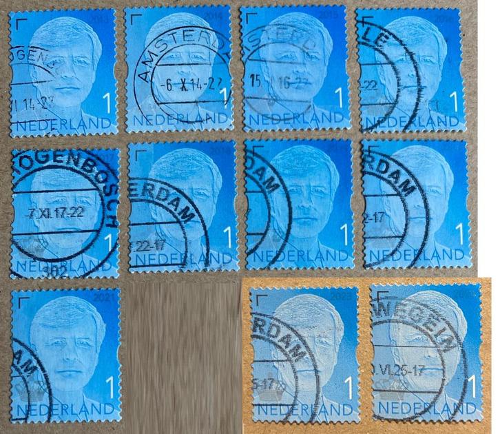 Koning WA NL1 2013-2021, 2023-2024, Postzegels en Munten, Postzegels | Nederland, Gestempeld, Na 1940, Ophalen of Verzenden