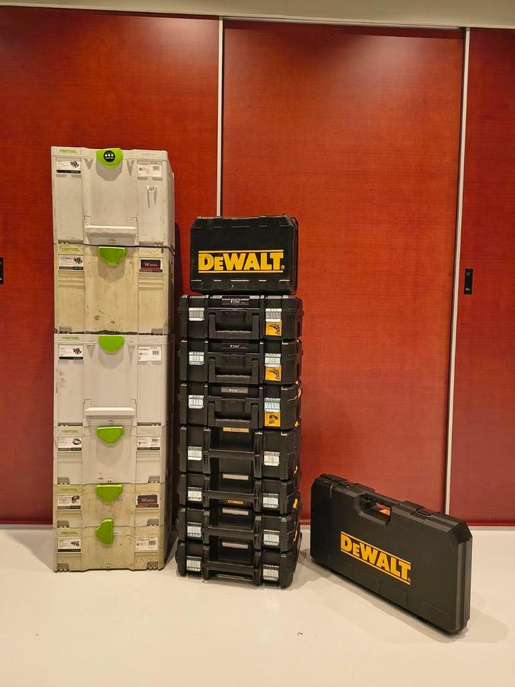 DeWalt & Festool Koffers - Diverse Maten, Doe-het-zelf en Verbouw, Gereedschapskisten, Gebruikt, Ophalen of Verzenden