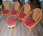 Vintage Set Boho Manou Stoelen + Krukje, Ophalen, Twee, Bruin, Zo goed als nieuw