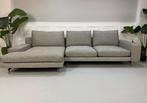Minotti Sherman Bank Stof Grijs Hoekbank Showroommodel, 125 tot 150 cm, Hoekbank, 300 cm of meer, Ophalen of Verzenden