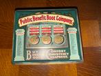 Vintage Blik Public Benefit Boot Company, Verzamelen, Ophalen of Verzenden, Gebruikt, Overige, Overige merken