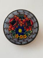 Vintage Micro Mosaic broche Italy Collectors Item, Verzenden, Zo goed als nieuw, Overige materialen