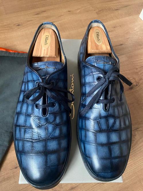 Santoni limited croco sneakers NIEUW maat 10/45.5 blauw, Kleding | Heren, Schoenen, Nieuw, Sneakers of Gympen, Blauw, Ophalen of Verzenden