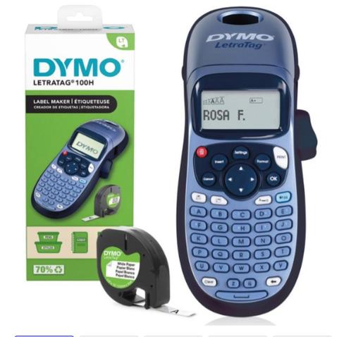 DYMO LetraTag LT-100H Labelprinter + rolletje label, Computers en Software, Labelprinters, Zo goed als nieuw, Tape-label, Verzenden
