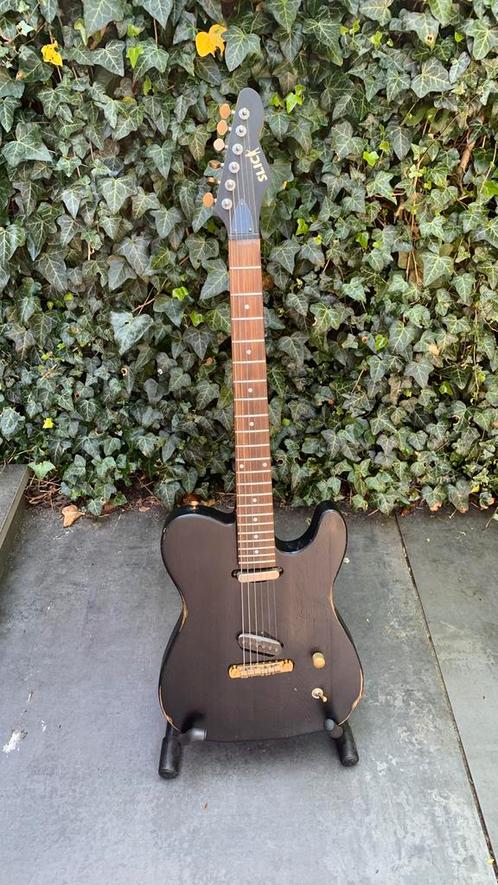Telecaster Earl Slick, zwart roadworn, zeldzaam, Muziek en Instrumenten, Snaarinstrumenten | Gitaren | Elektrisch, Zo goed als nieuw
