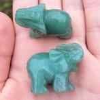 Aventurijn edelstenen beeldje Olifantje edelsteen Olifant, Ophalen of Verzenden