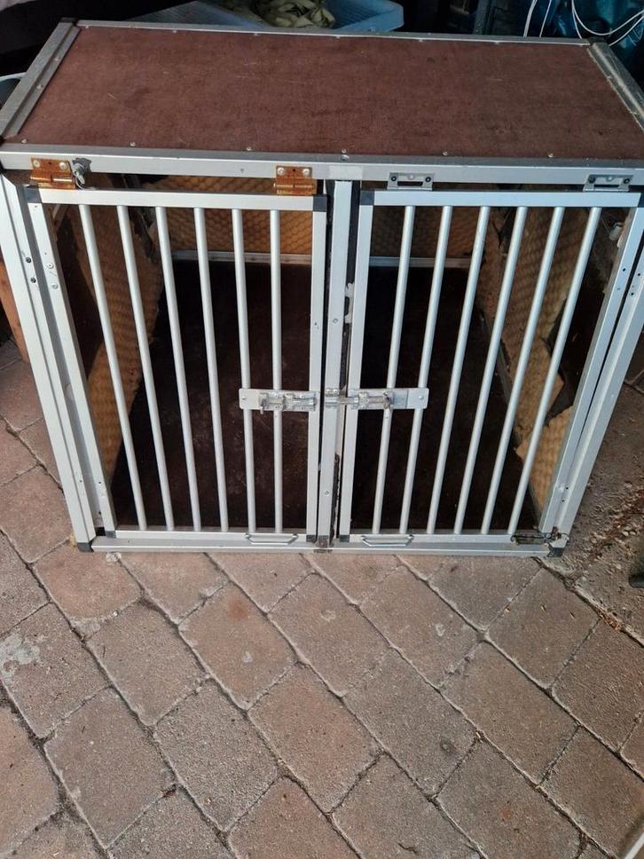 Dubbele bench voor in de auto  voor middelgrote honden, Dieren en Toebehoren, Hondenbenches, Gebruikt, Ophalen